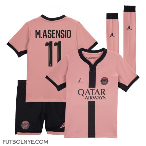 Camiseta Paris Saint-Germain Marco Asensio #11 Tercera Equipación para niños 2024-25 manga corta (+ pantalones cortos)